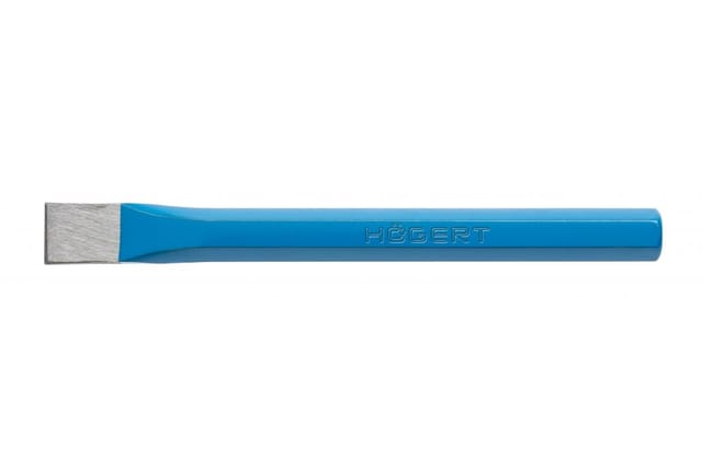Högert Flachmeißel aus Stahl mit Schlaghandschutz, Breite 13 mm - Länge 150 mm