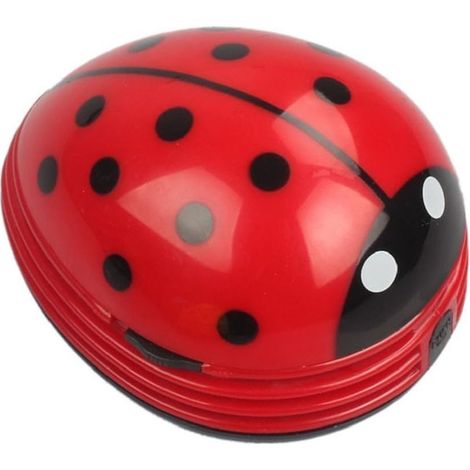 Adorable Mini Aspirateur De Bureau Portable Beetle Balayeuse De Miettes Mini Hoover (rouge)