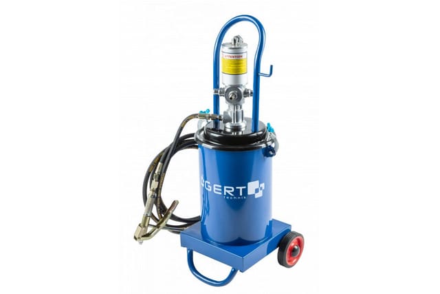 Högert Pressluft-Fettpresse mit 12 Liter Tank