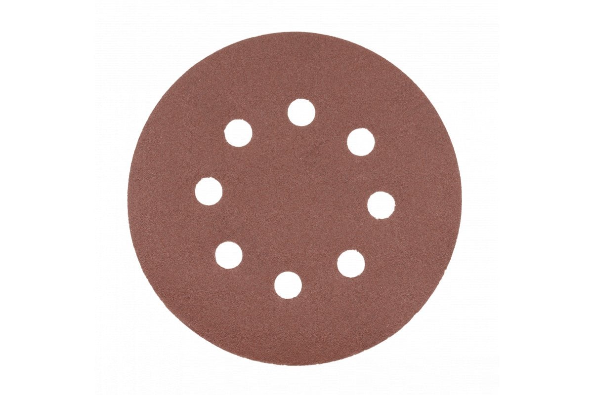 Högert Schleifscheiben mit Klettverschluss &amp; Löchern, D 125 mm, 5 Stück, Körnung G40