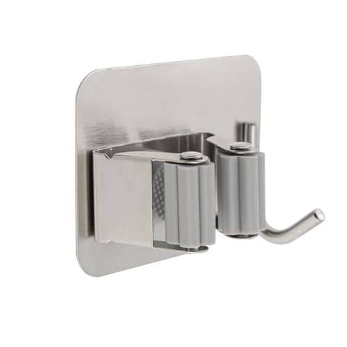 Domax Gerätehalter &amp; Haken PROFI aus Edelstahl, selbstklebend Wandmontage, 85 x 65 mm