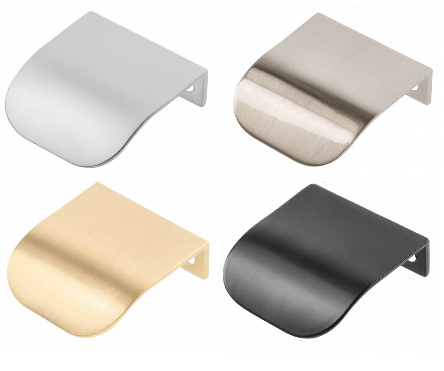 Gedotec Kantengriff FJORD aus Aluminium, BA 32 mm, Silber matt