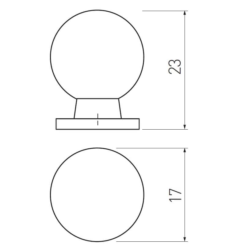 Gedotec Möbelknopf JAN aus Metall, Ø 17 mm Bild 2