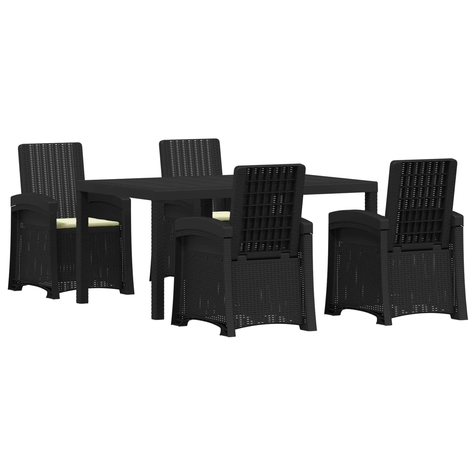 Maison Exclusive - Garten Essgruppe 5 Stk. Anthrazit Und Creme 15