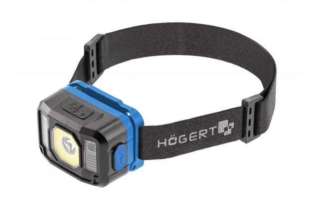 Högert LED-Stirnlampe mit Bewegungssensor, USB &amp; 7 Modi