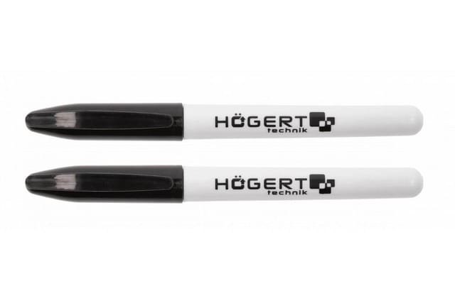 Högert Permanent Marker schwarz für Holz, Stahl &amp; Beton, 2 Stück-Set