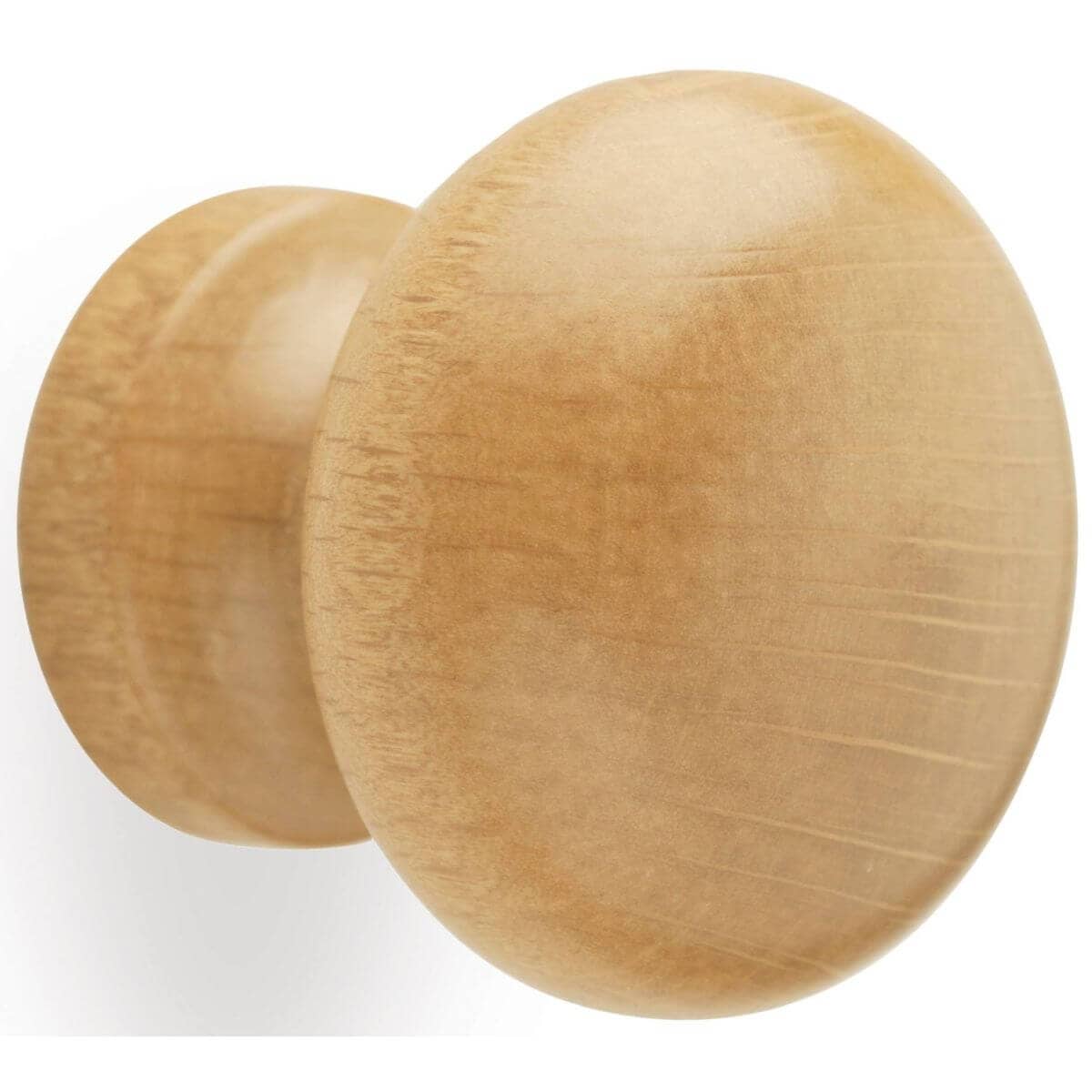 Mital Möbelknopf EMILIA aus Holz, Buche roh (unbehandelt) - Ø 36 mm