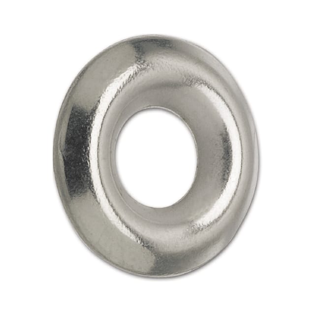 Gedotec Fassonscheibe aus Eisen vernickelt für Senkkopfschrauben, 6,0 x 20 mm