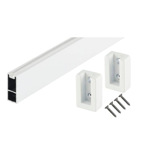 Gedotec Schrankrohr EDGE WHITE eckig, 30 x 12 mm, 2000 mm