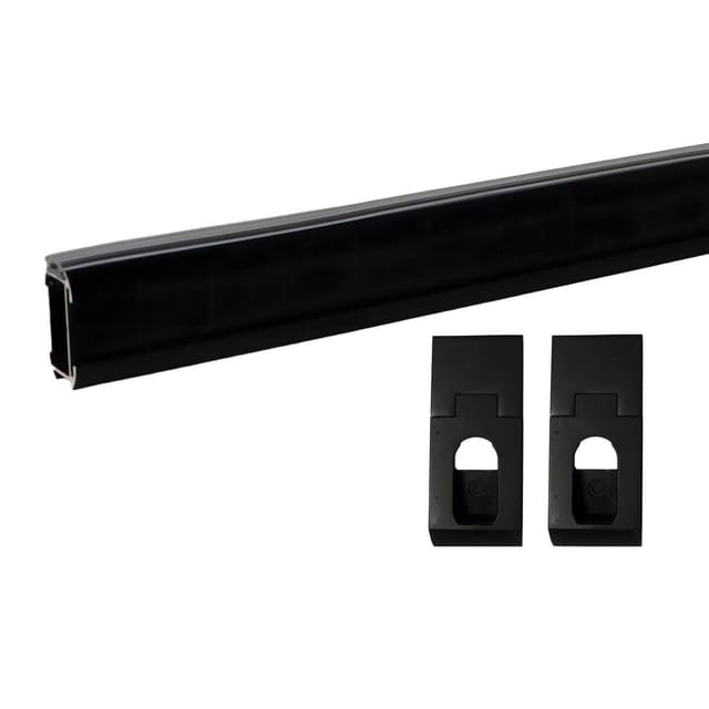 Gedotec Schrankrohr DESIGN EDGE BLACK oval, 30 x 18 mm, 1000 mm