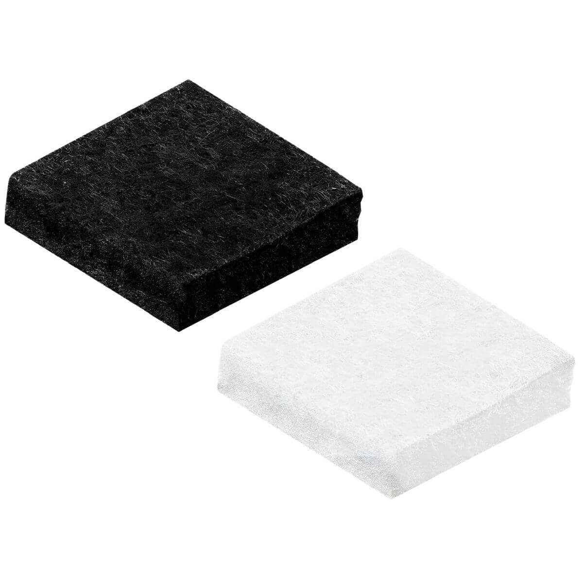 Gedotec Filzgleiter SINGLE eckig selbstklebend 5 - 6 mm, 15 x 15 mm - schwarz
