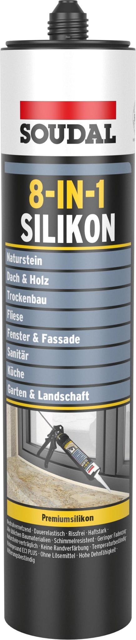 Soudal 8-in-1 Premium Silikon 300 ml hellbeige