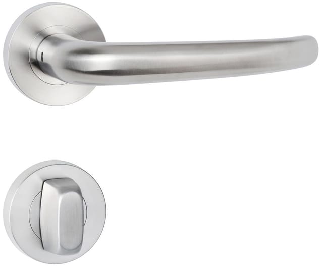 Hermat Türdrücker BASIC 08 aus Edelstahl, WC - Badezimmer Edelstahl matt