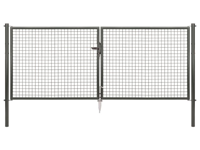 Gust. Alberts GmbH & Co. KG Doppeltor »Wellengitter«, BxH: 316,8 x 1250 cm, zinkphosphatierter Stahl - schwarz