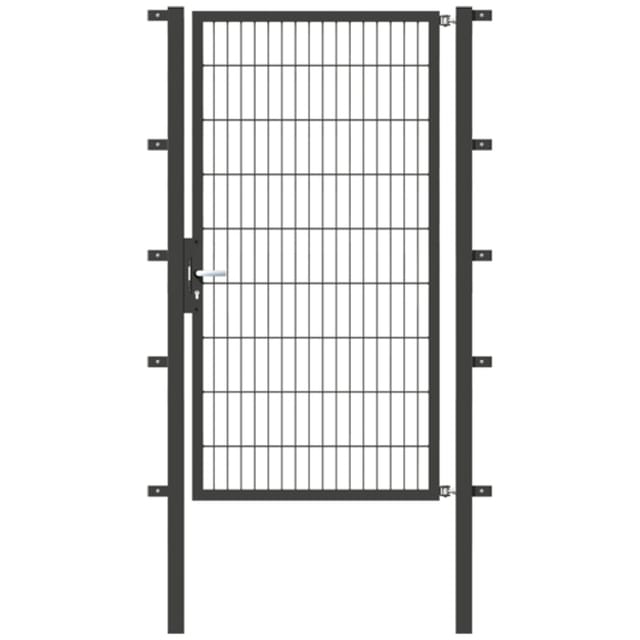 Metallzaun Einzeltor für Doppelstabmatte Anthrazit 180 cm x 100 cm