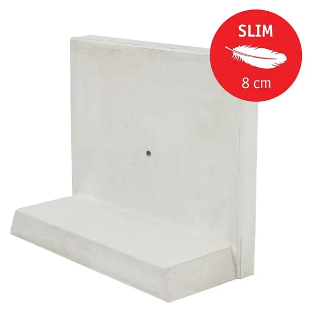 Diephaus L- Stein bewehrt Grau 80 x 100 x 45 x 8 cm