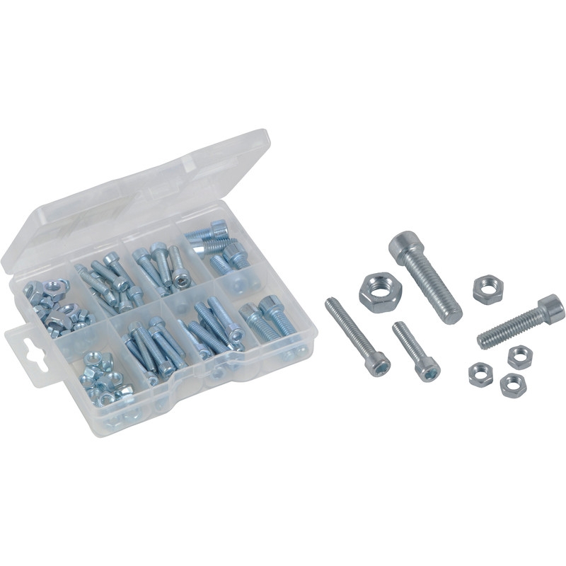 Zylinderkopfschrauben Und Muttern Sortiment 75-tlg.