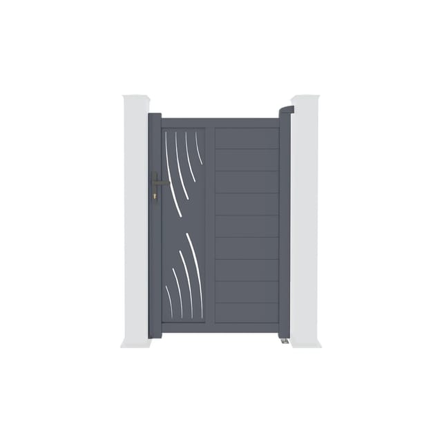 Casanoov Gartentür Aus Aluminium Veleta 100x160cm Grau