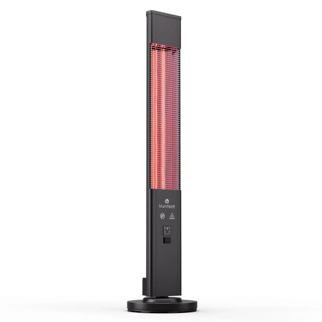 Blumfeldt Heat Guru Plus In & Out Heizstrahler 3000 W 3 Heizstufen Fernbedienung Schwarz