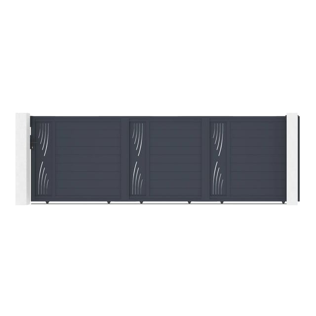 Casanoov Schiebetor Veleta 500x160cm Aluminium & Ranger C300 Motorisierung