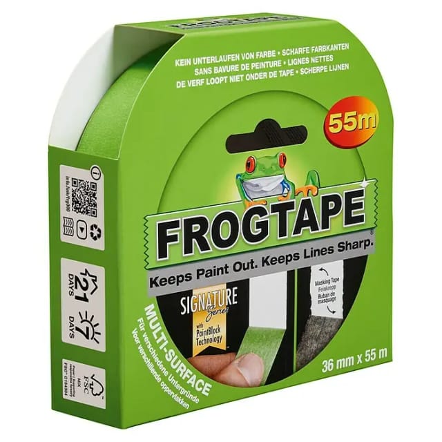 FrogTape Feinkrepp-Malerband Multi-Surface 36 mm Länge 55 m