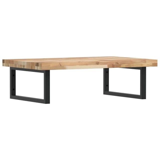 vidaXL Waschbeckenregal Wandmontage Stahl und Akazienholz 3302801