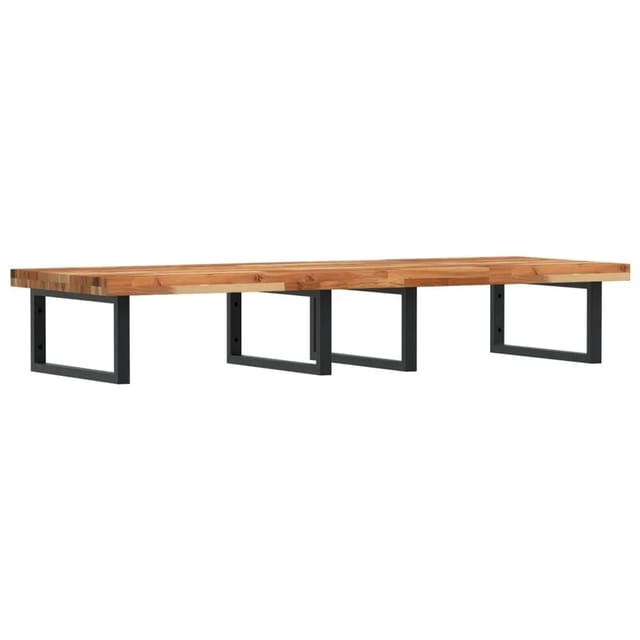vidaXL Waschbeckenregal Wandmontage Stahl und Akazienholz 3302869