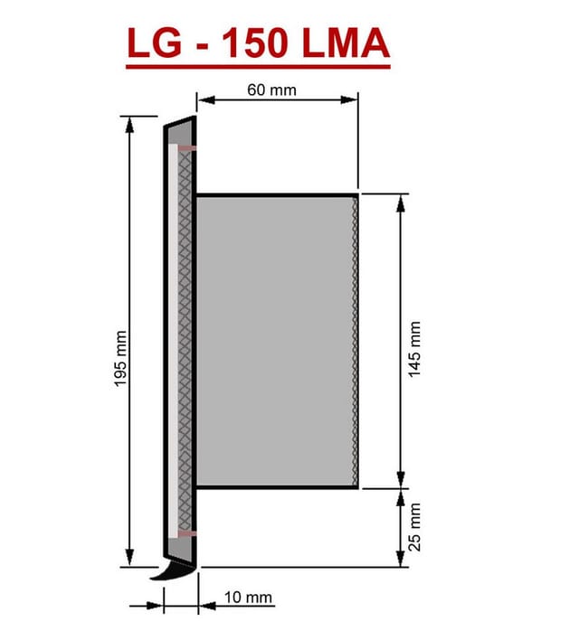 Häusler Lüftungsgitter LG-150 LMA S Rund Alu Schwarz DIN 150 Zuluft Abluftgitter