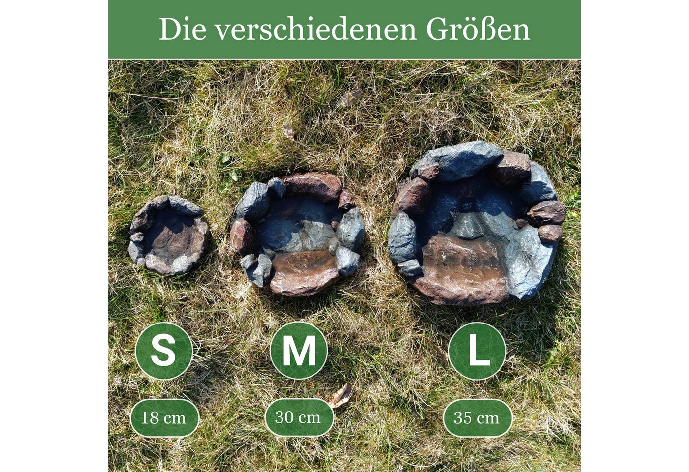 Intergarden Vogelbad Klein für Vögel und Insekten Wasserschale Bild 2
