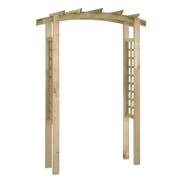 DELUKE Rosenbogen Aus Holz VERSIL 150x60x210cm Gartenbogen Torbogen Pergola Rankhilfe Für Kletterpflanzen Und Rosen Rankgitter