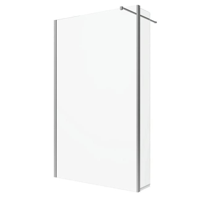 Aquabatos Walk In Dusche mit Spritzwasserschutz Klare Walk in Duschwand 120 x 200 cm ESG Nano Glaswand Bad Duschabtrennung Chromoptik