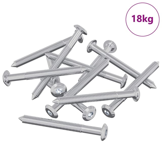 vidaXL Möbel-Schrauben 1600 Stk Silber Stahl 864396