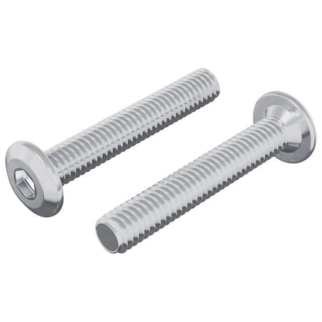vidaXL Kopf-Sicherungsschraube 2 Stk Silber M6 x 35 mm Stahl 864580