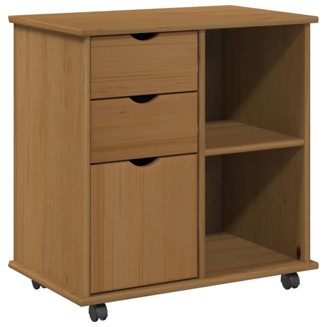 vidaXL Rollschrank Honigbraun 63,5 x 39 x 65,5 cm Massivholz Kiefer 42028380