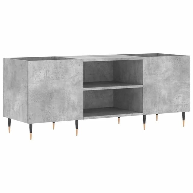 vidaXL Plattenschrank Betongrau 121x38x48 cm Holzwerkstoff 831672
