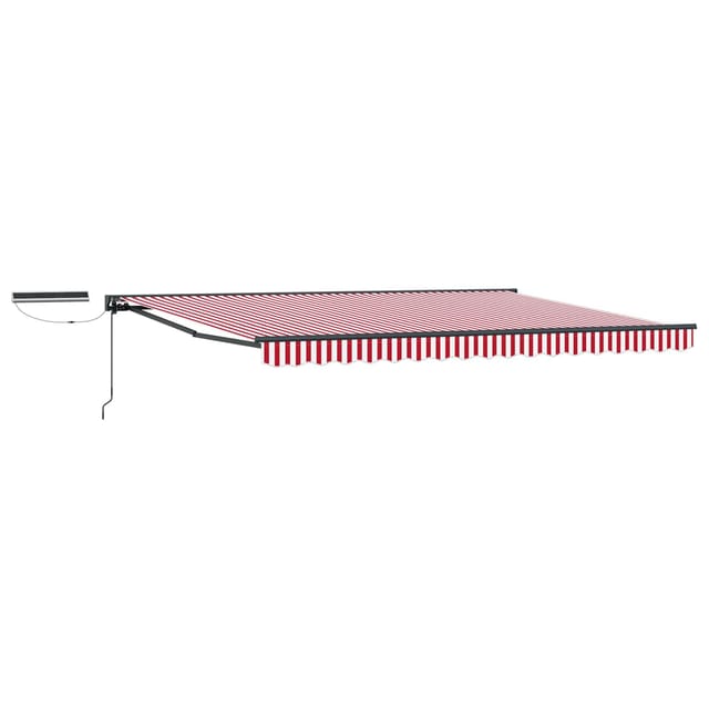 vidaXL Elektrische Ausziehbare Markise Rot und Weiß 5 x 3,5 m 3422139