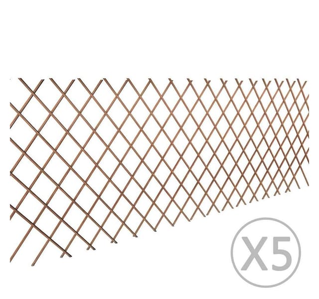 vidaXL Weidenzaun 5 Stk 180x90 cm 140395