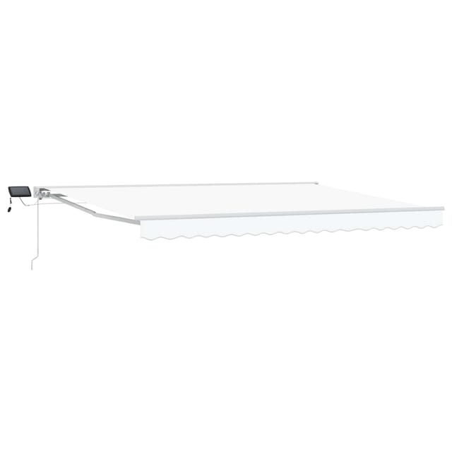 vidaXL Manueller Markisenrahmen mit LEDs Weiß 5 x 3,5 m 3420719