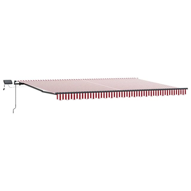vidaXL Einziehbare Markise Rot und Weiß 500 x 300 cm Stoff 3331266