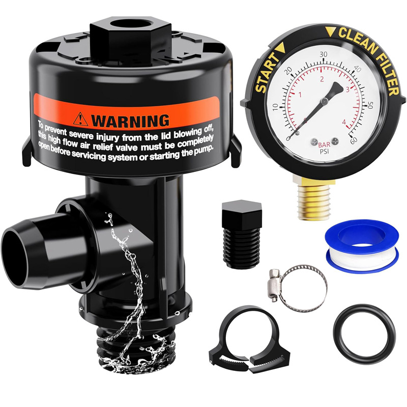 Pentair 98209800 Hochleistungs-überdruckventil Mit Manometer – Langlebiges Ersatz-überdruckventil – Durchflussventil 98209800