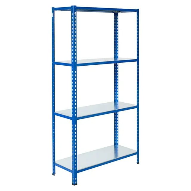 Ar Shelving Steckregal Blau & Verzinkt 200 x 80 x 40 cm 4 Böden 180 kg