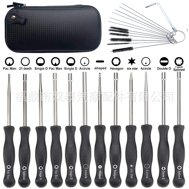 Schraubendreher-set Für Motorradkettensäge, Rasenmäher Und Vergaser (12-teilig, Inklusive Reinigungsbürste, Aufbewahrungsbox Und Reparaturwerkzeugen)
