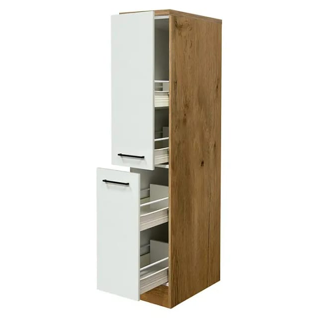 Flex-Well Exclusiv Küchen-Apothekerschrank Vintea 30cm Magnolie-Lancelot Oak