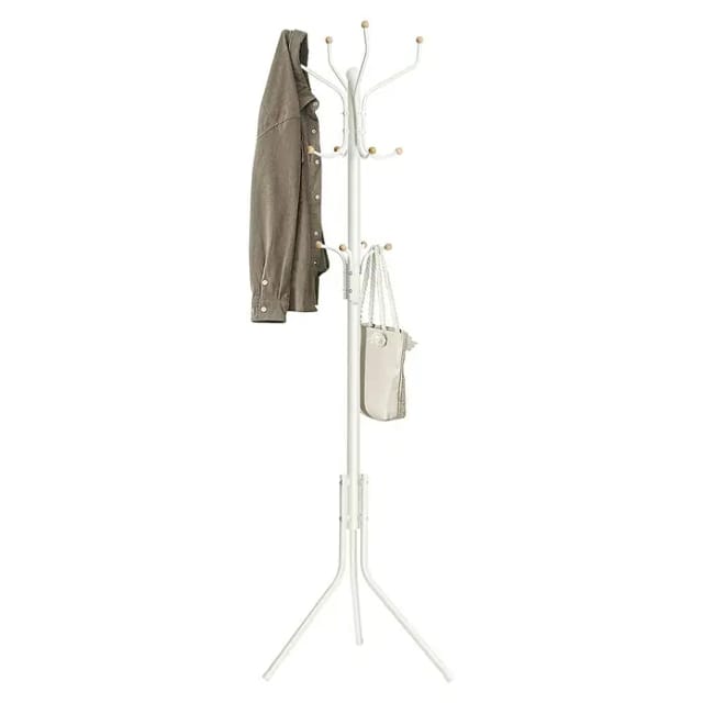Songmics Hutständer Metall 12 Haken 44 cm x 182 cm Weiß