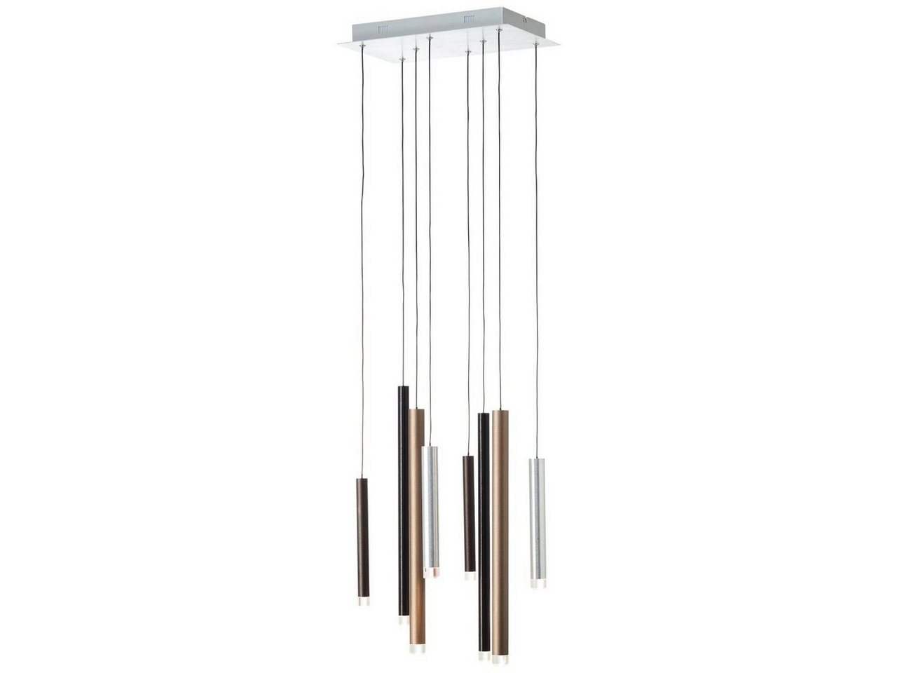 Brilliant LED-Pendelleuchte Cembalo 8er Braun