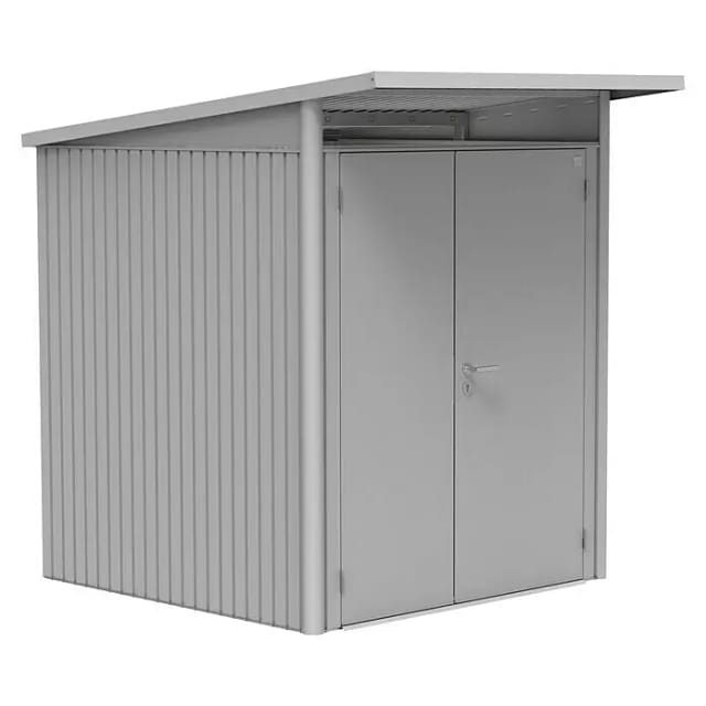 Biohort Metall-Gerätehaus AvantGarde Gr. A1 silber-metallic Doppeltür schmal