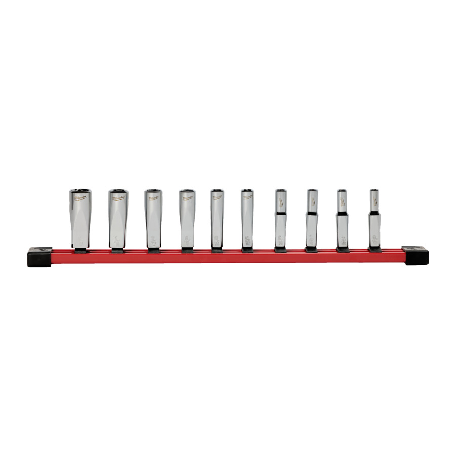 Milwaukee 10-teiliger Imperial 1/4" Langer Steckschlüsselsatz