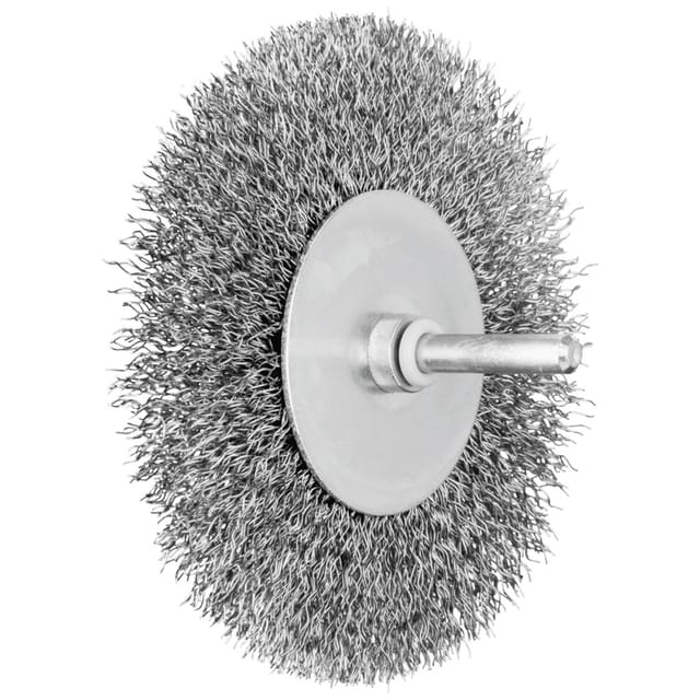 PFERD TOOLS Rundbürste ungezopft RBU Ø100x10mm Schaft-Ø6 mm Stahl-Draht-Ø0,30