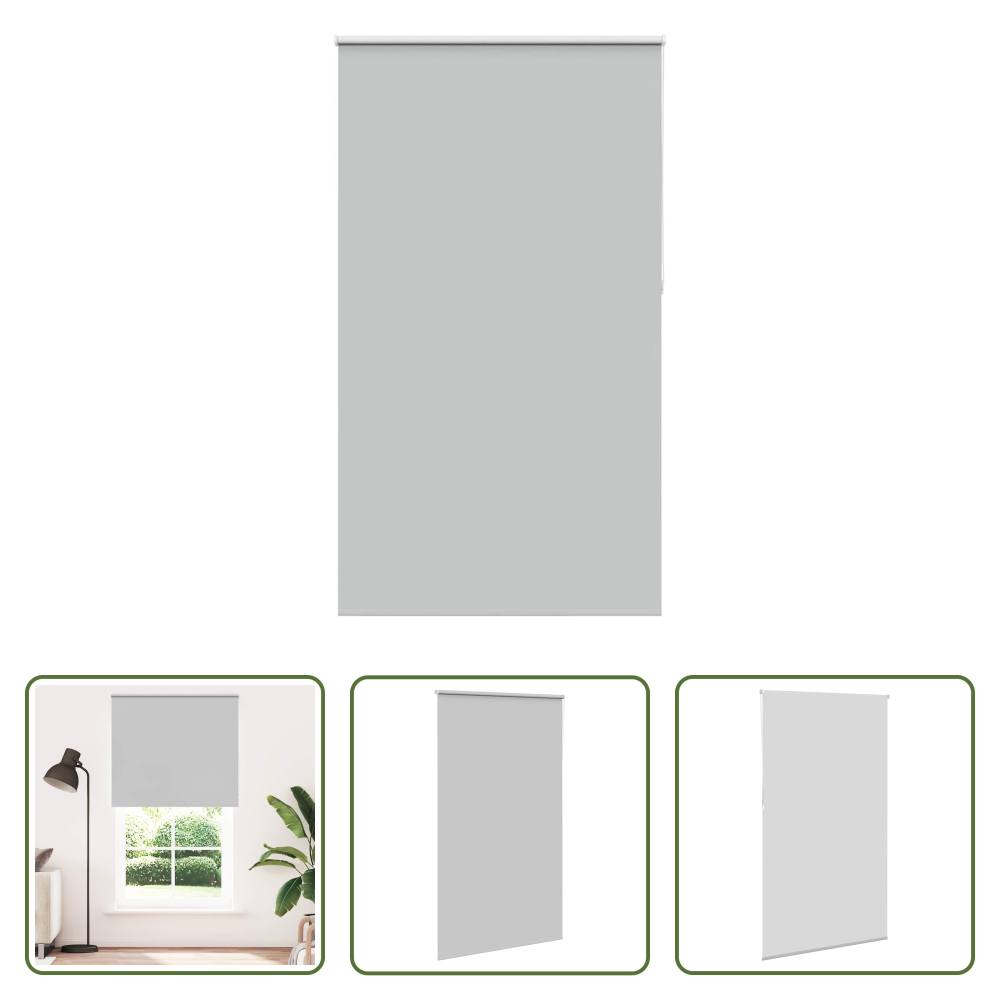 Vidaxl Lichtschutz - Verdunkelungsrollo Hellgrau 130x210cm Stoffbreite 126,6cm