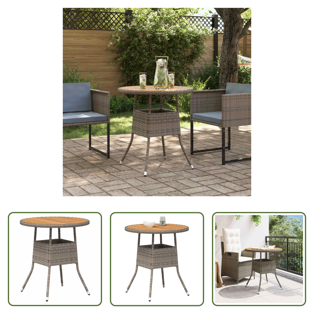 Vidaxl Garten Esstisch - Esstisch Für Das Dinner Grau Und Akazie 70 X 70 X 73 Cm
